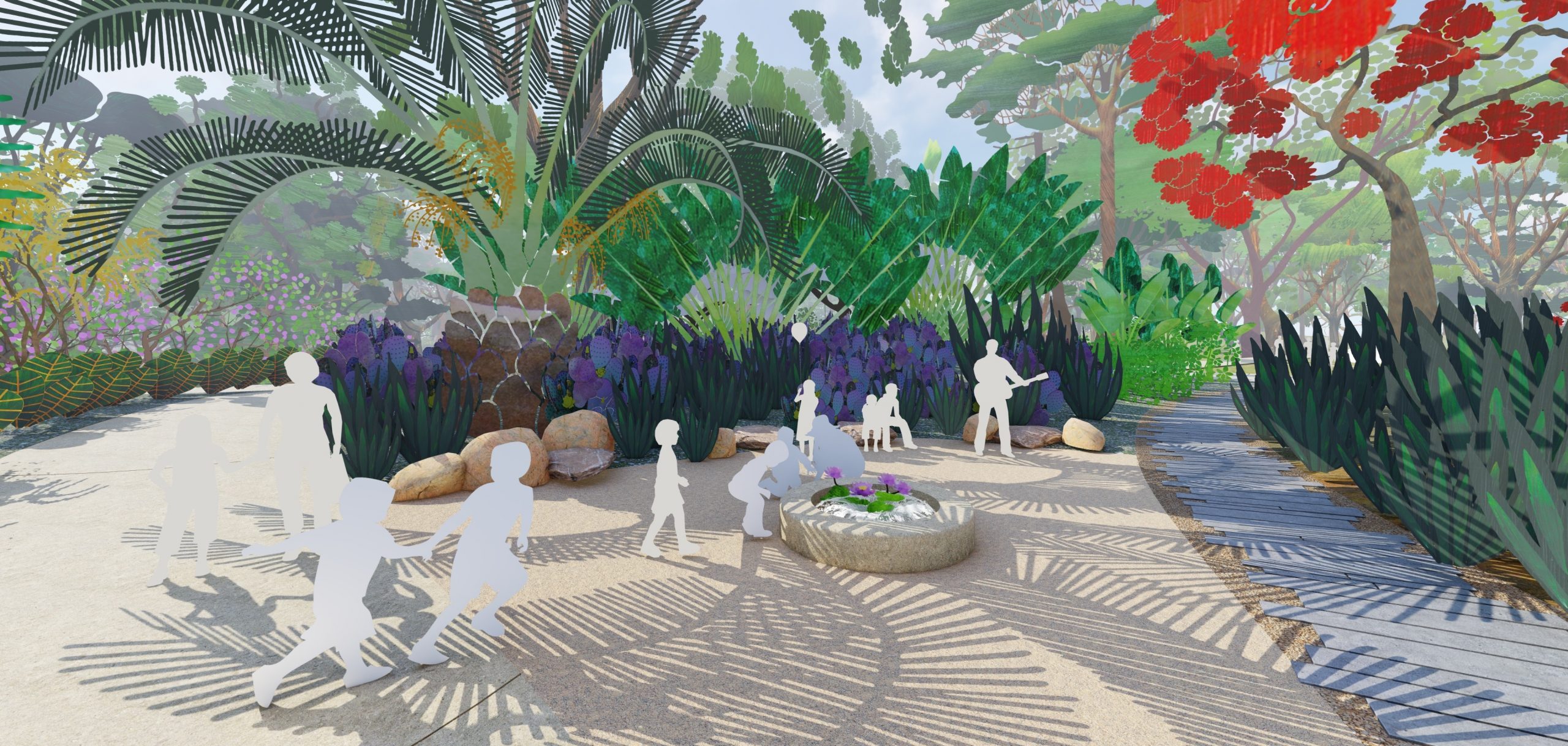 Houston Botanic Garden Children Enjoying